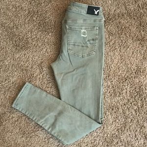 Green American Eagle jeans